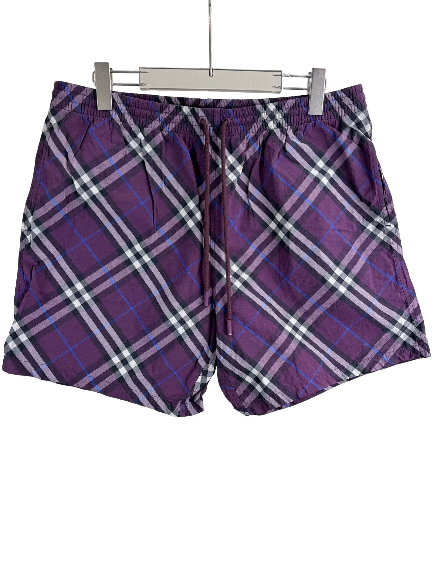 Burberry Burberry Purple Check Shorts XL Size US 36 / EU 52 - 1 Thumbnail
