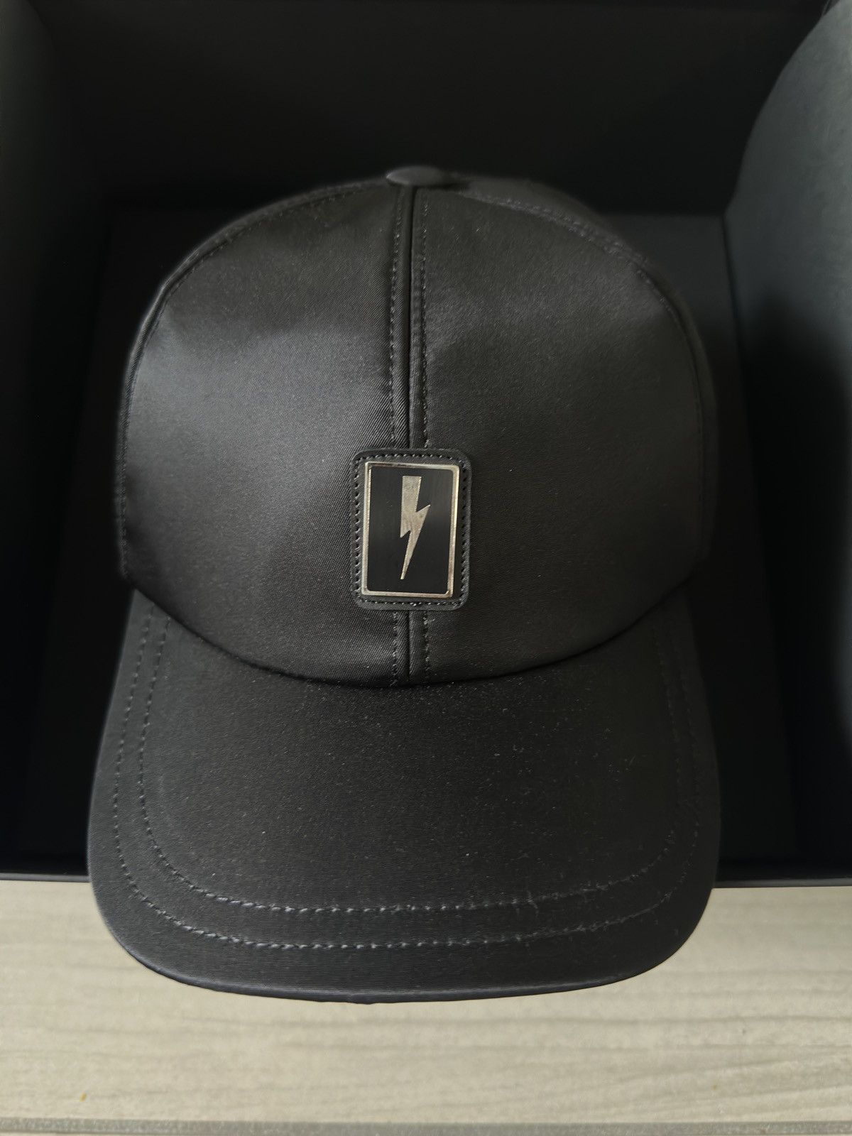 Neil Barrett Neil Barrett Thunderbolt patch baseball cap Size ONE SIZE - 1 Thumbnail