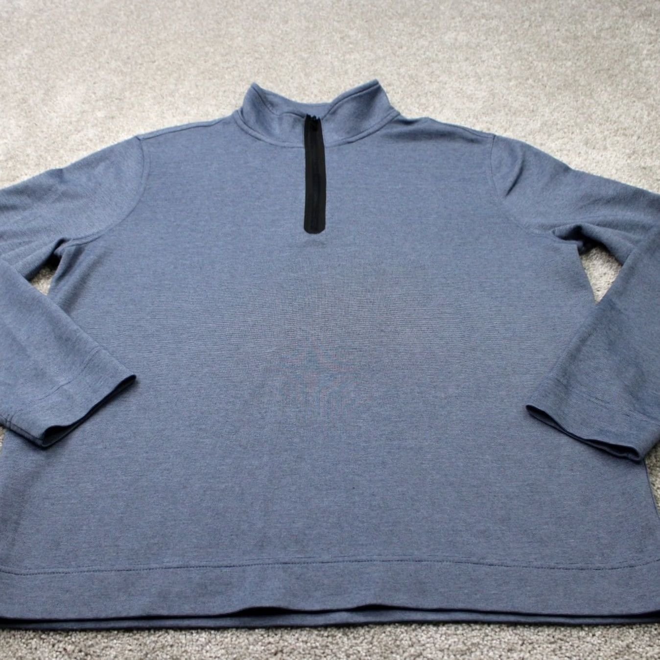 Banana Republic Banana Republic Sweatshirt Mens XL Blue 1/4 Zip Cotton/Polyester Pullover Size US XL / EU 56 / 4 - 2 Thumbnail