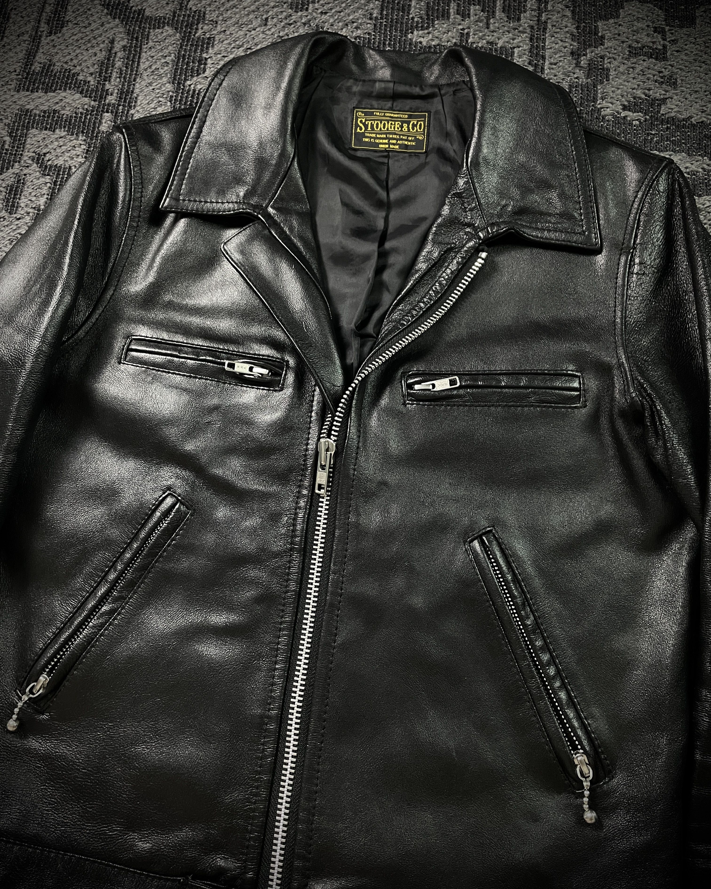 Japanese Brand Stooge&Co Cowhide Riders Jacket Size US S / EU 44-46 / 1 - 3 Thumbnail