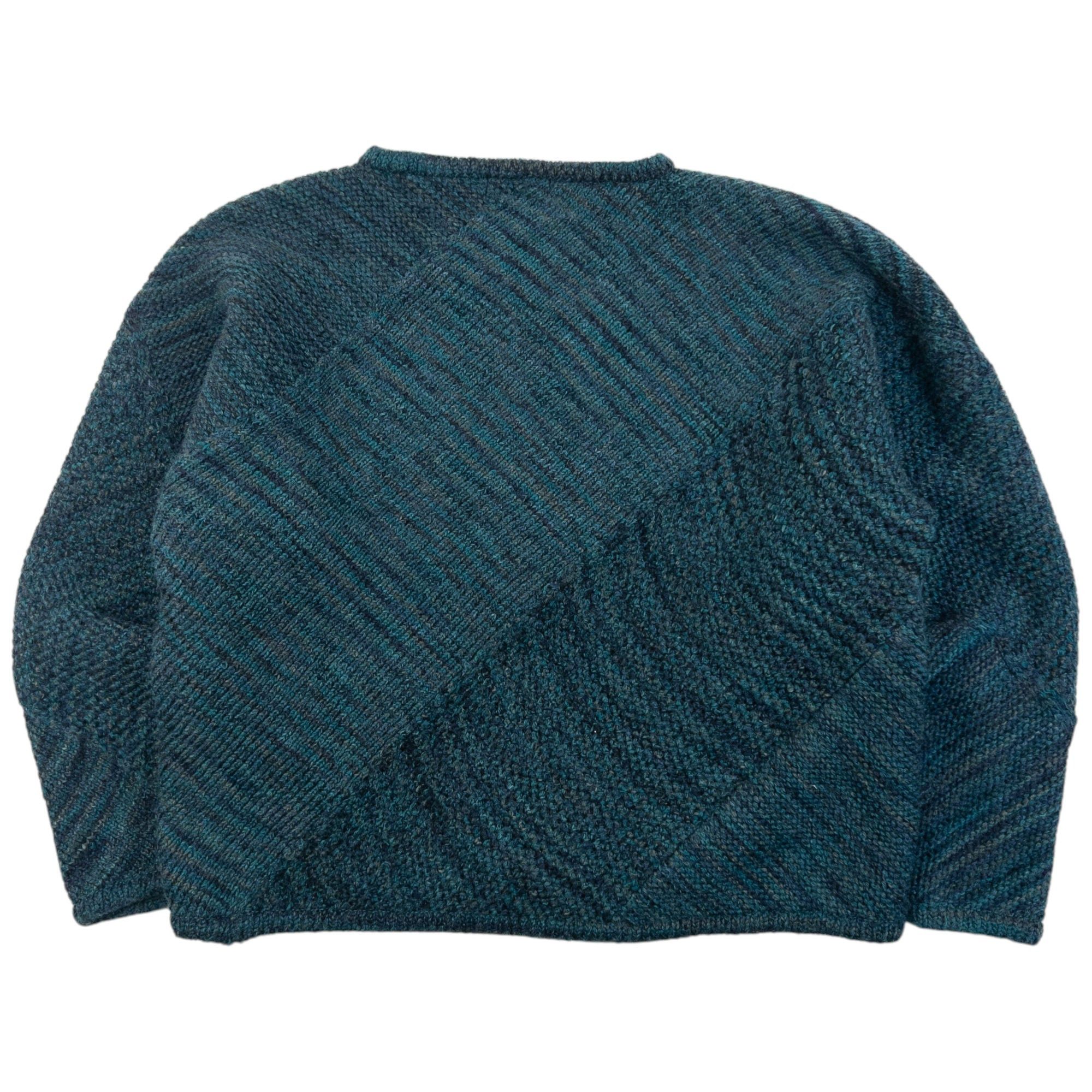 Vintage 80s Issey Miyake Wool Knit Jumper Size S in Blue, Men's — image 2 of 6
