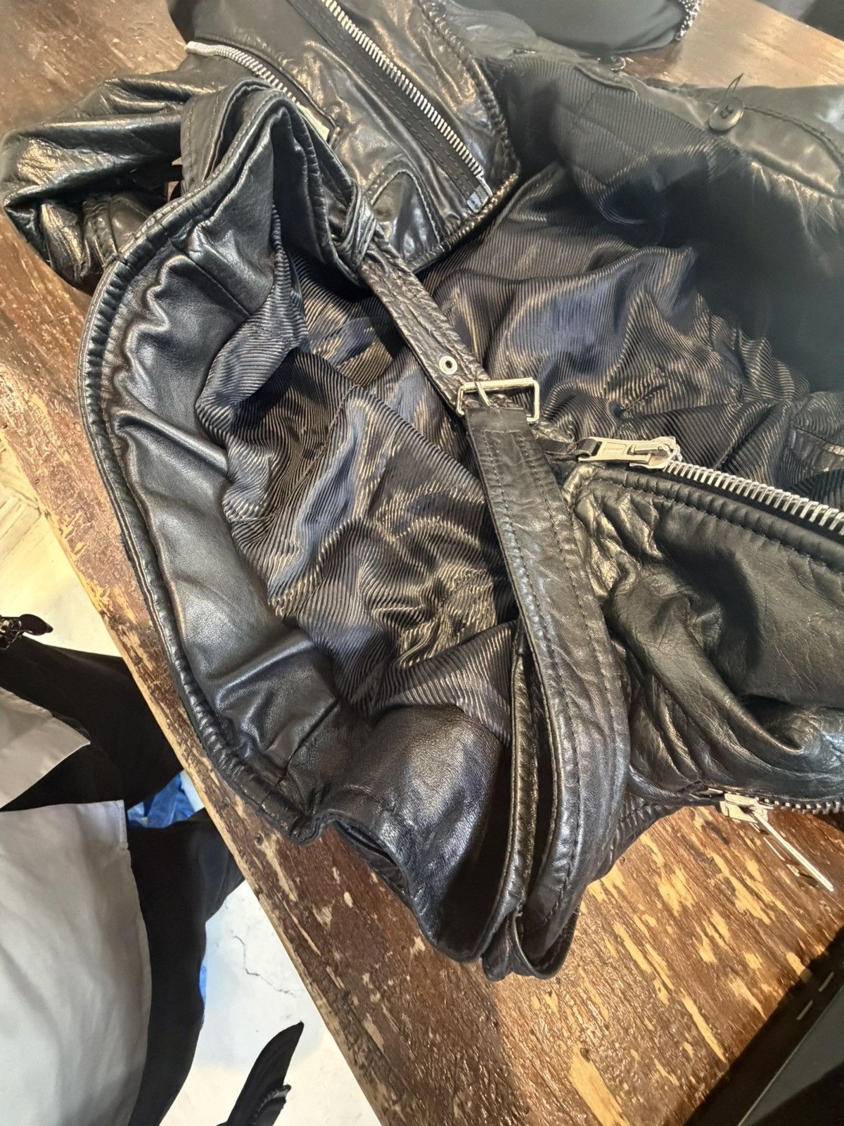 Balenciaga Balenciaga Paris Leather Moto Jacket –🖤🏍️ Size L / US 10 / IT 46 - 13 Thumbnail