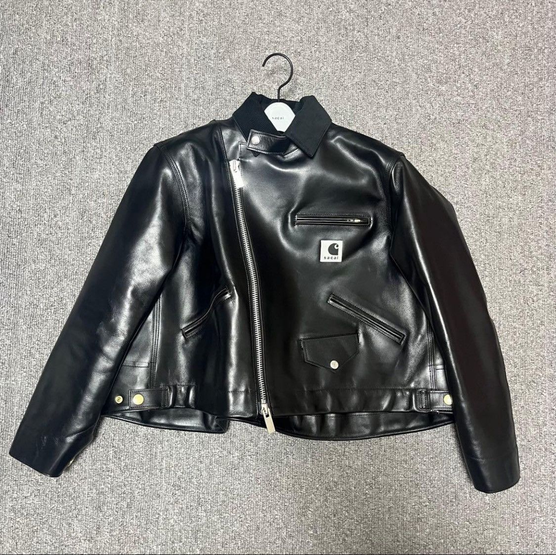 Carhartt Wip × Sacai sacai x Carhartt Leather Detroit Jacket size 1 Size S / US 4 / IT 40 - 10 Thumbnail
