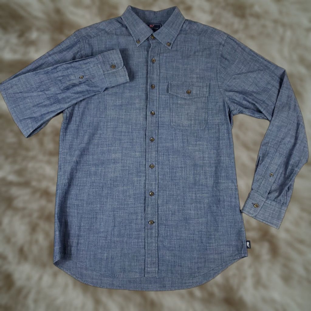 Vineyard Vines Vineyard Vines Shirt Mens Blue Button-Up Long Sleeve Size US M / EU 48-50 / 2 - 1 Thumbnail