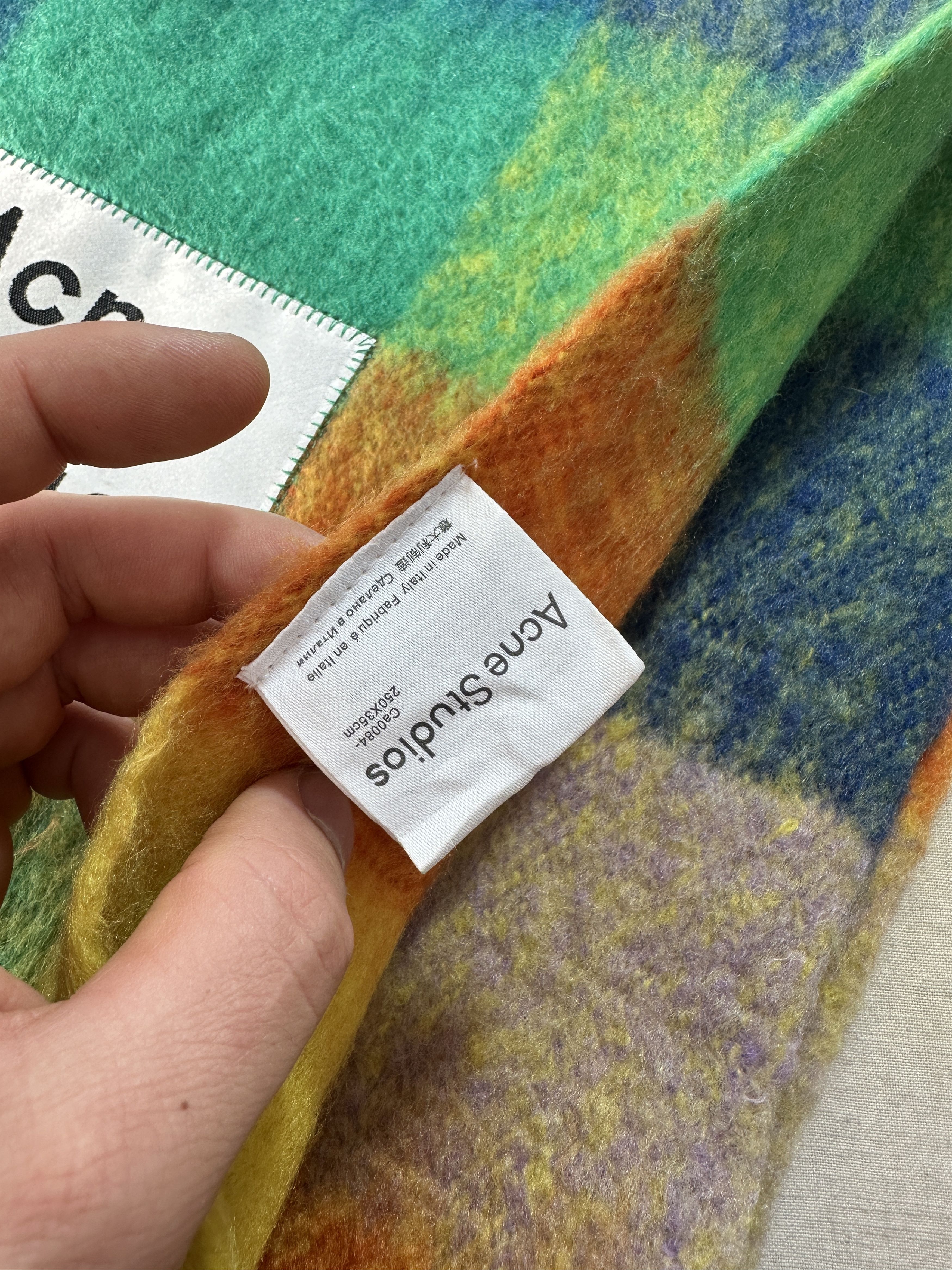 Acne Studios Acne Studios Multicolor Checked Scarf Fringe Unisex Italy Size ONE SIZE - 3 Thumbnail