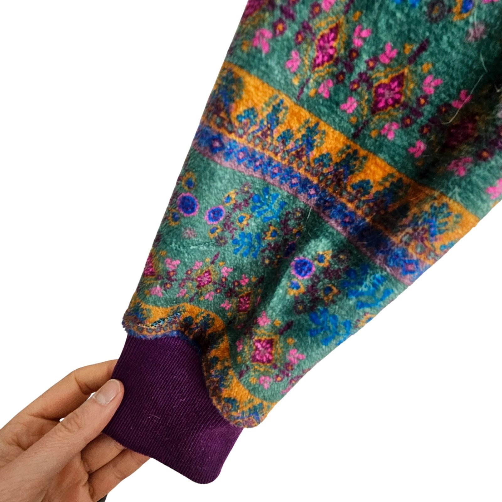 Natural Issue Natural Life Womens Fleece Floral Full Zip Fair Isle Pajamas Size 40" / US 18 - 6 Thumbnail