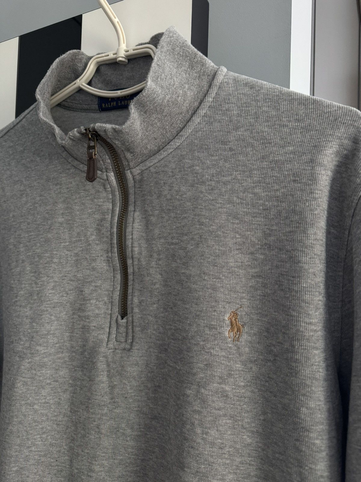 Polo Ralph Lauren Polo Ralph Lauren Sweater 1/3 Zip Knitwear Luxury Gray Sz L Size US L / EU 52-54 / 3 - 2 Thumbnail