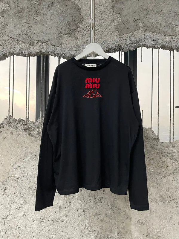 Miu Miu Black Cotton Women's T-Shirt 0089