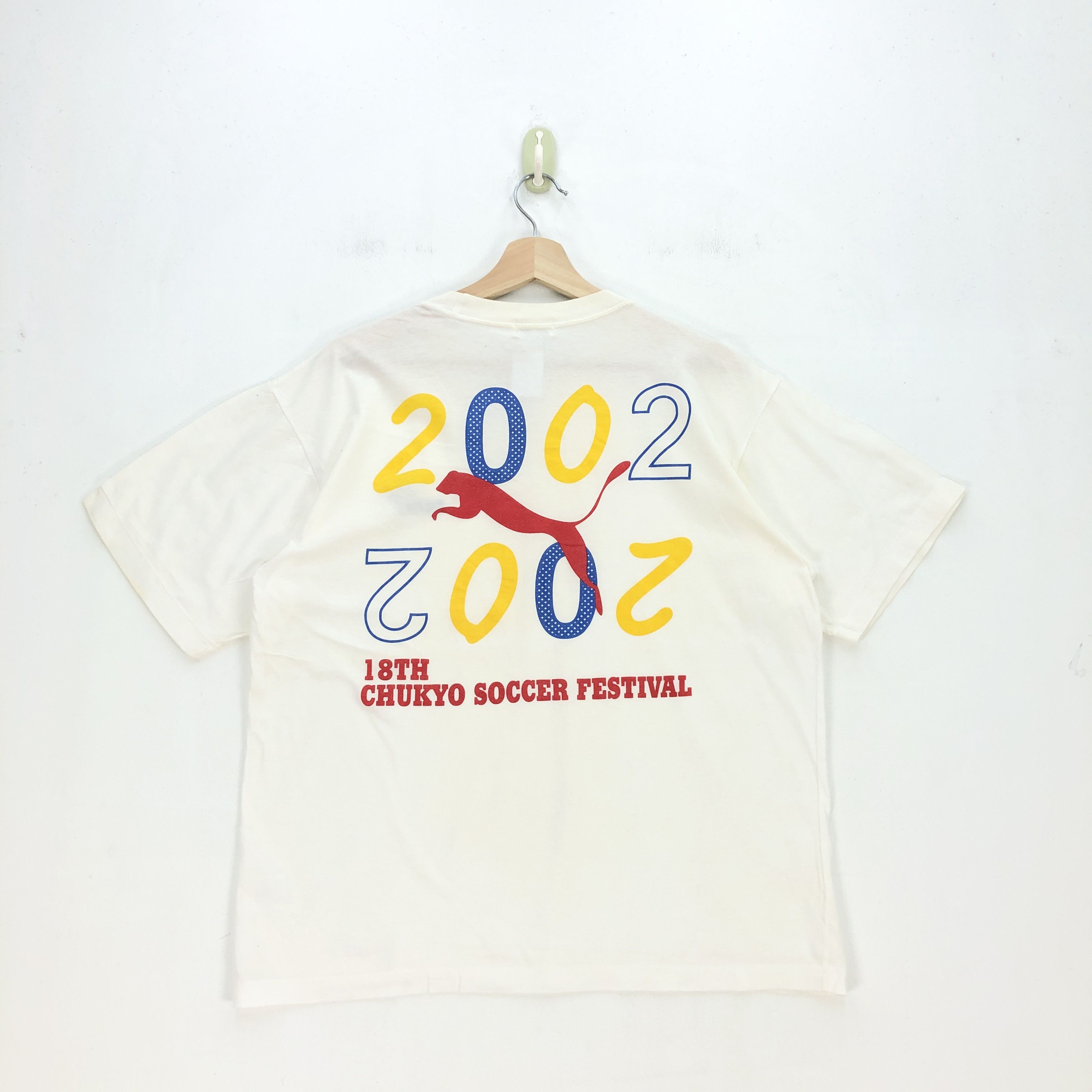 Puma Vintage 90s Puma Tshirt Japanese Chukyo Soccer Festival Tees Size US M / EU 48-50 / 2 - 1 Thumbnail