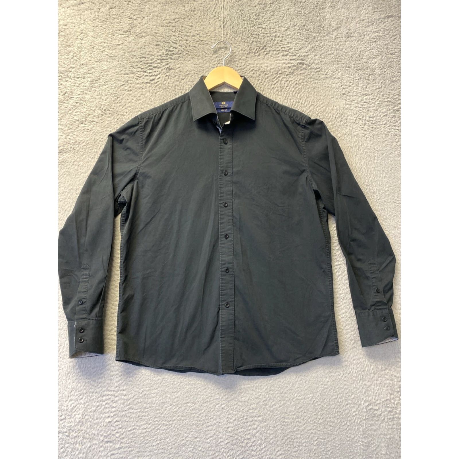 Vintage VINTAGE Tieland Button Shirt Mens XL BLACK Button-Up Knit Pockets 0598 Size US XL / EU 56 / 4 - 2 Thumbnail