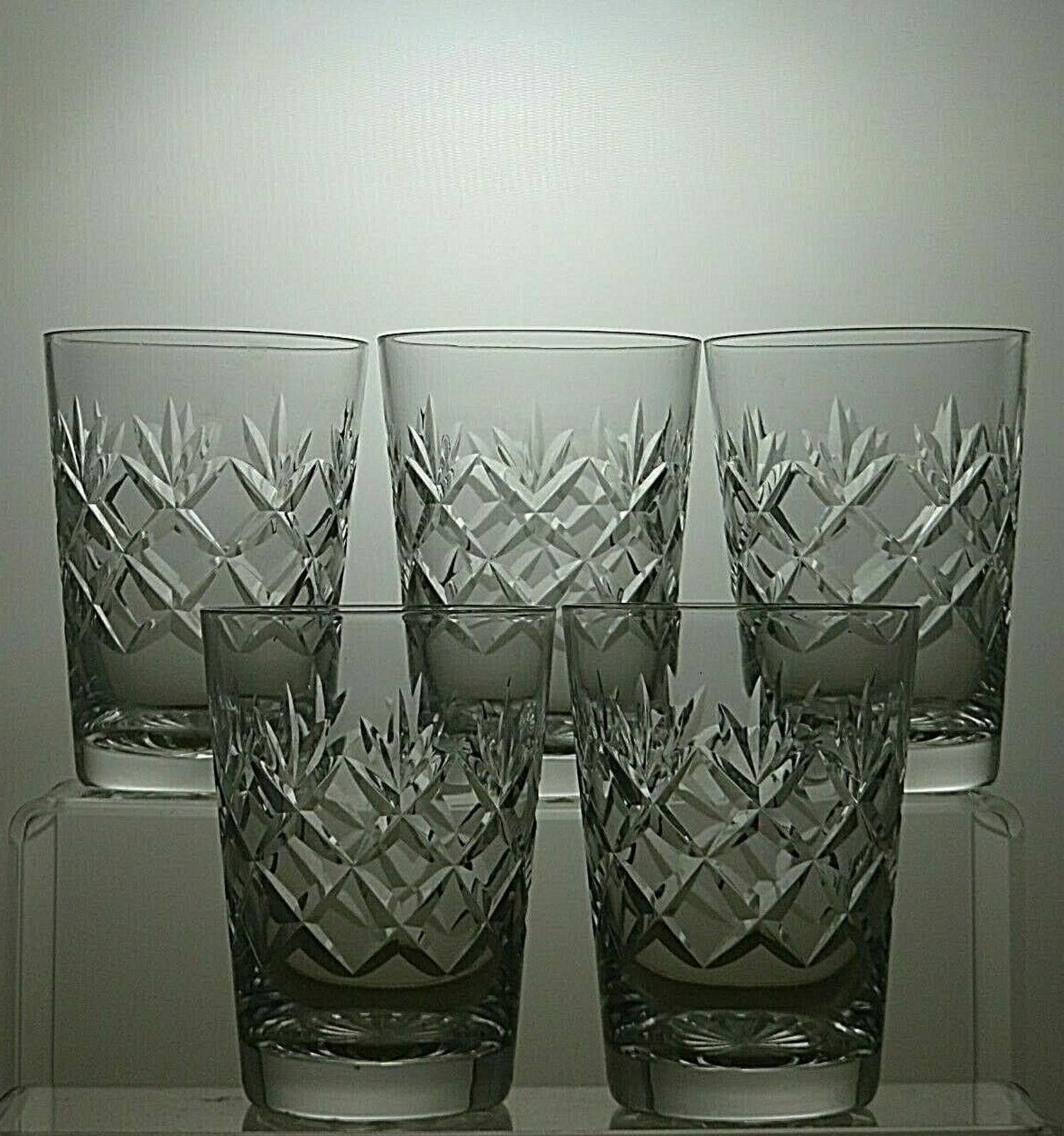 Other Webb Corbett Crystal Cut Glass Set Of 5 Tumblers 4 1/8" Size ONE SIZE - 3 Thumbnail