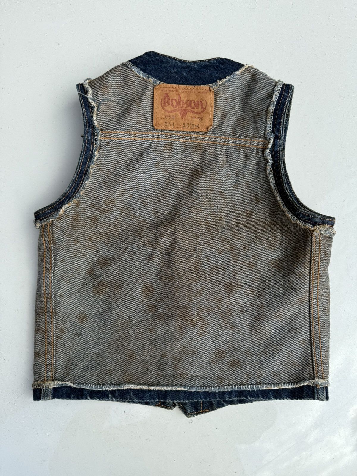 Vintage Vintage RARE 70s BOBSON Long Horn Toddler Denim Vest Size US XXS / EU 40 - 11 Thumbnail
