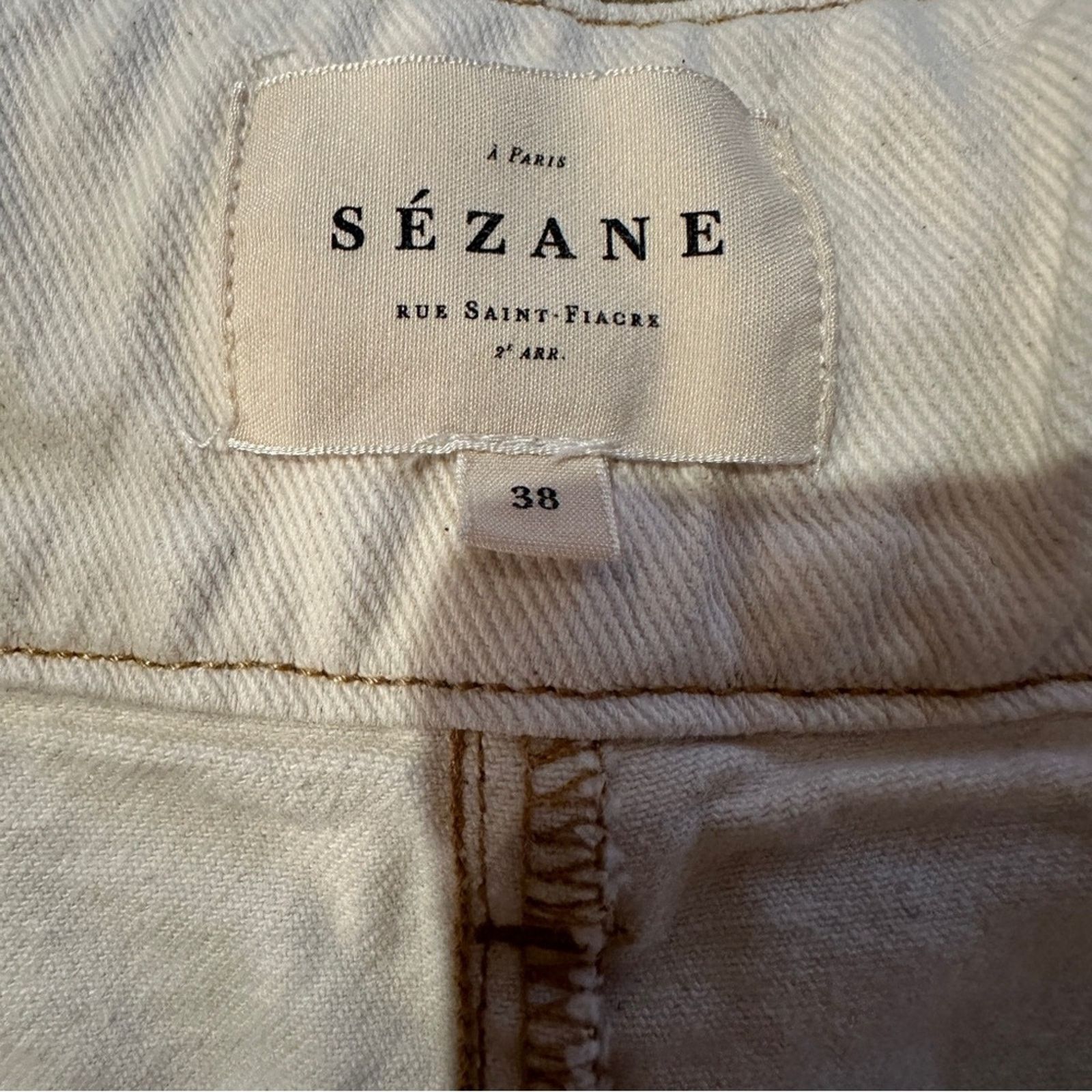 Sezane Sezane Austin Trousers High Waisted Tie Ankle Pants Sz 38 Size 31" - 8 Thumbnail