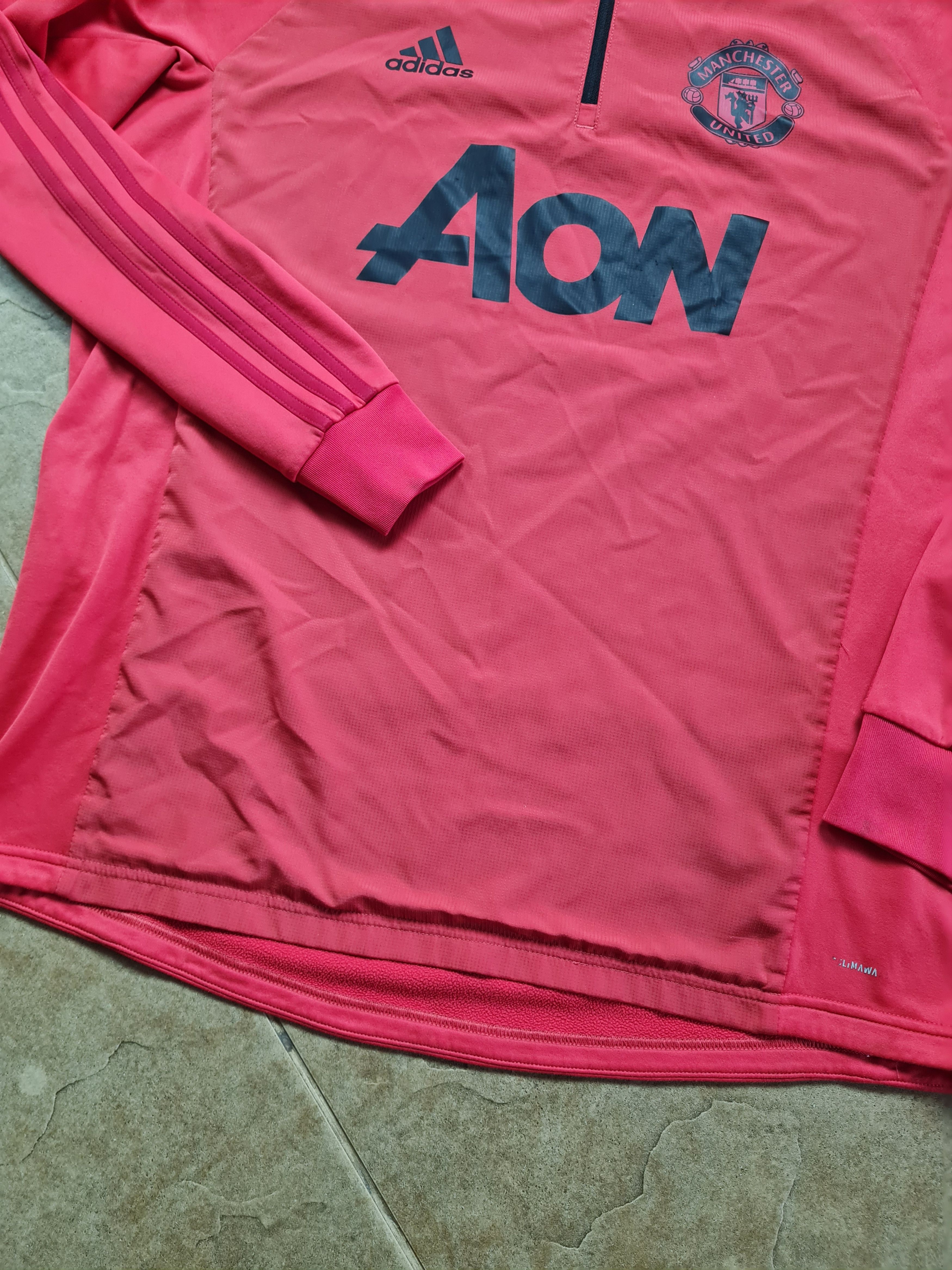 Adidas Adidas 2018-19 Manchester United 1/4 Zip Hooded Training Top Size US L / EU 52-54 / 3 - 16 Thumbnail