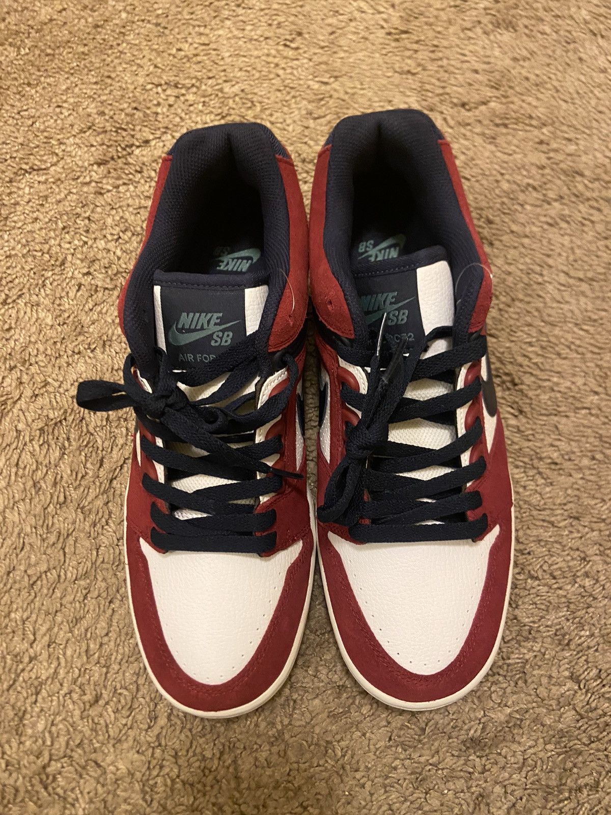 Nike Nike SB Air Force 2 Low Team Red Obsidian Shoes size 9.5 Size US 9.5 / EU 42-43 - 1 Thumbnail
