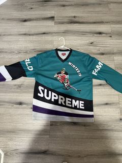 Supreme Eagle Hockey Jersey Royal Size XL (SS22) Box Logo Moto Blue Purple