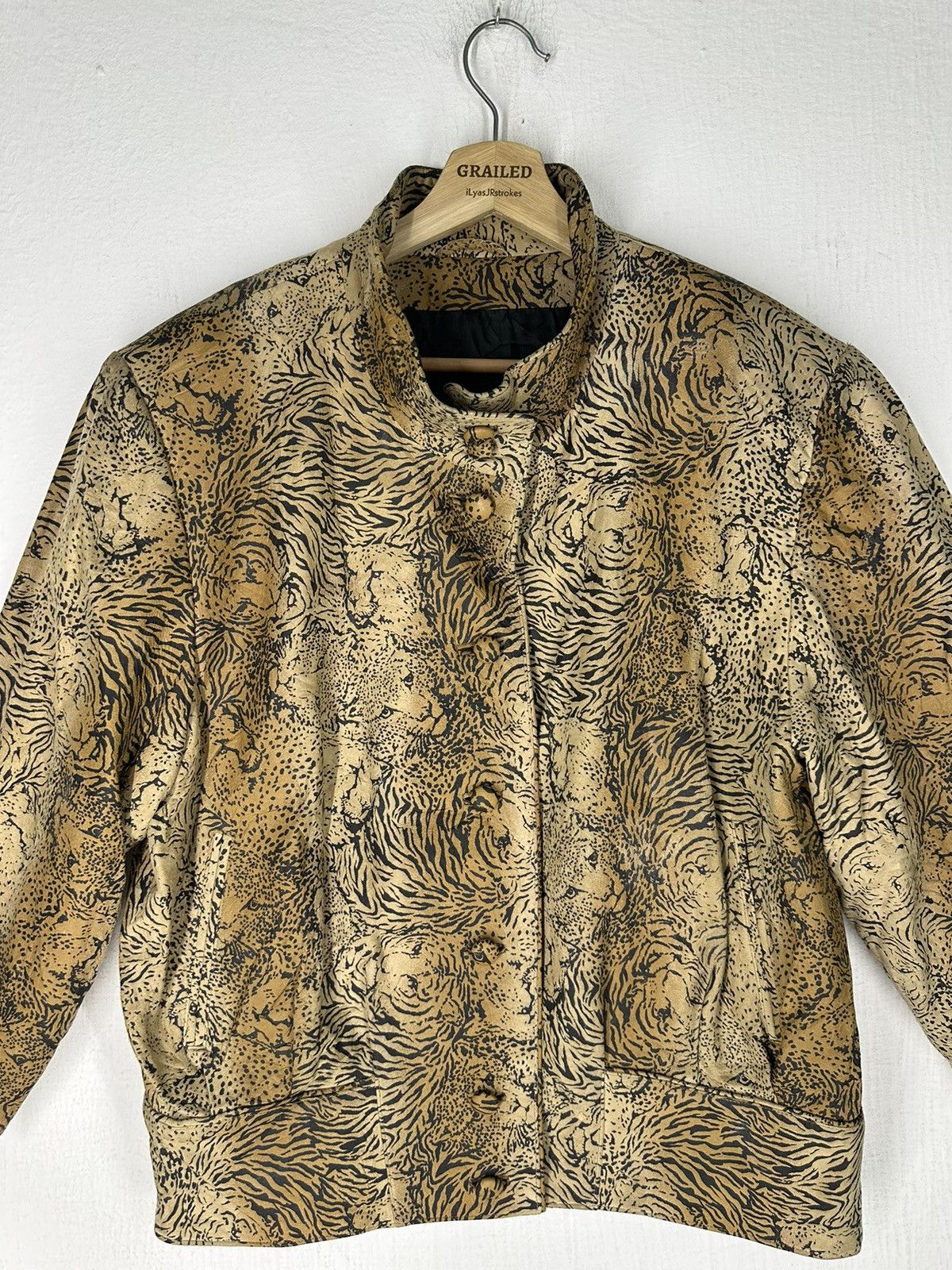 Leonard Paris Steals Vintage All Overprint Tiger Leopard Graphic Jacket Size L / US 10 / IT 46 - 5 Thumbnail
