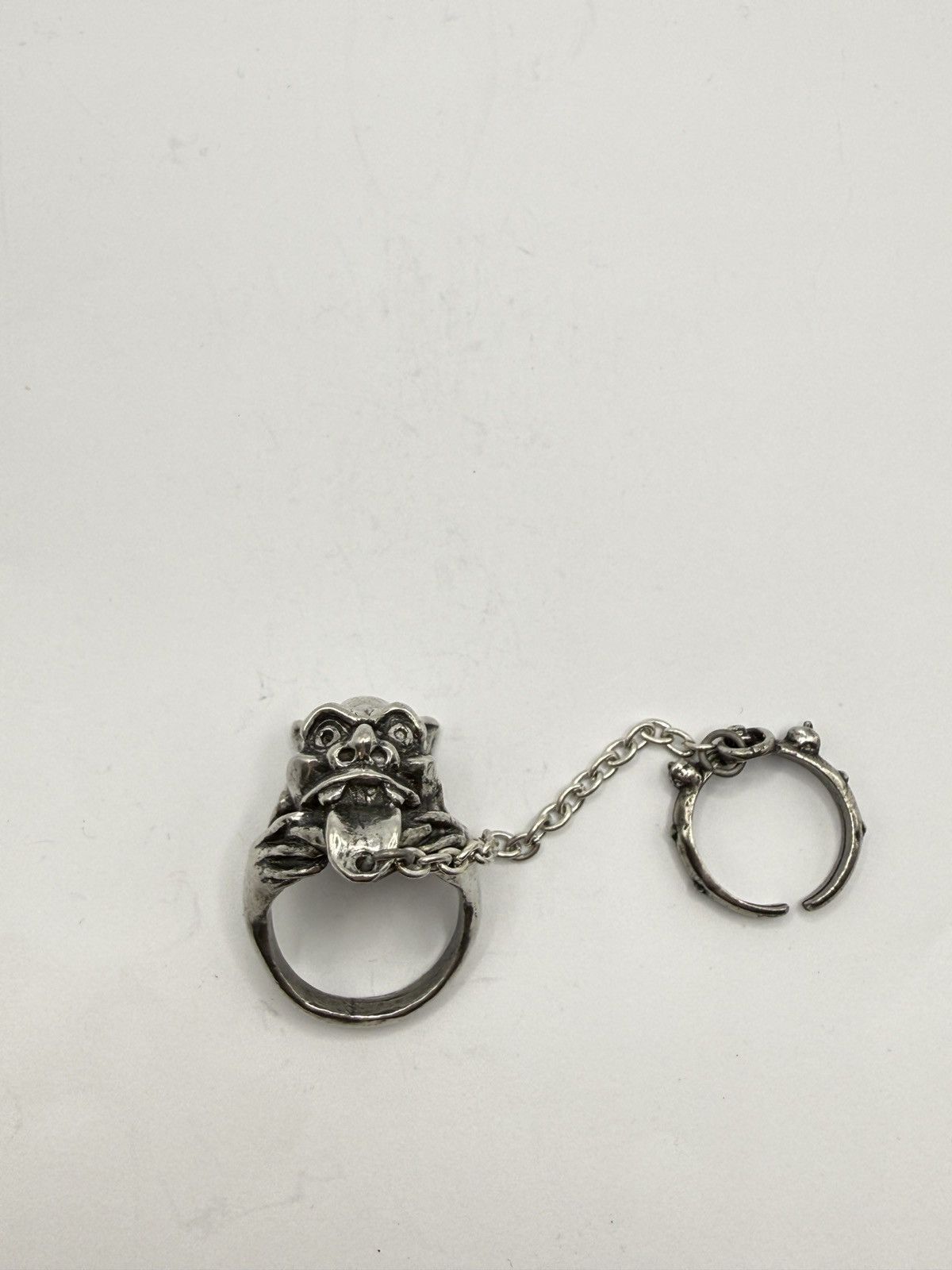 Seditionaries Alchemy 2002 demon double-ring biker/goth chrome erd Size ONE SIZE - 3 Thumbnail