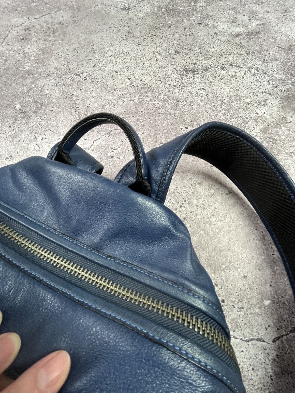 Coach Coach Leatherware Navy Blue Leather Backpack Unisex Size ONE SIZE - 9 Thumbnail