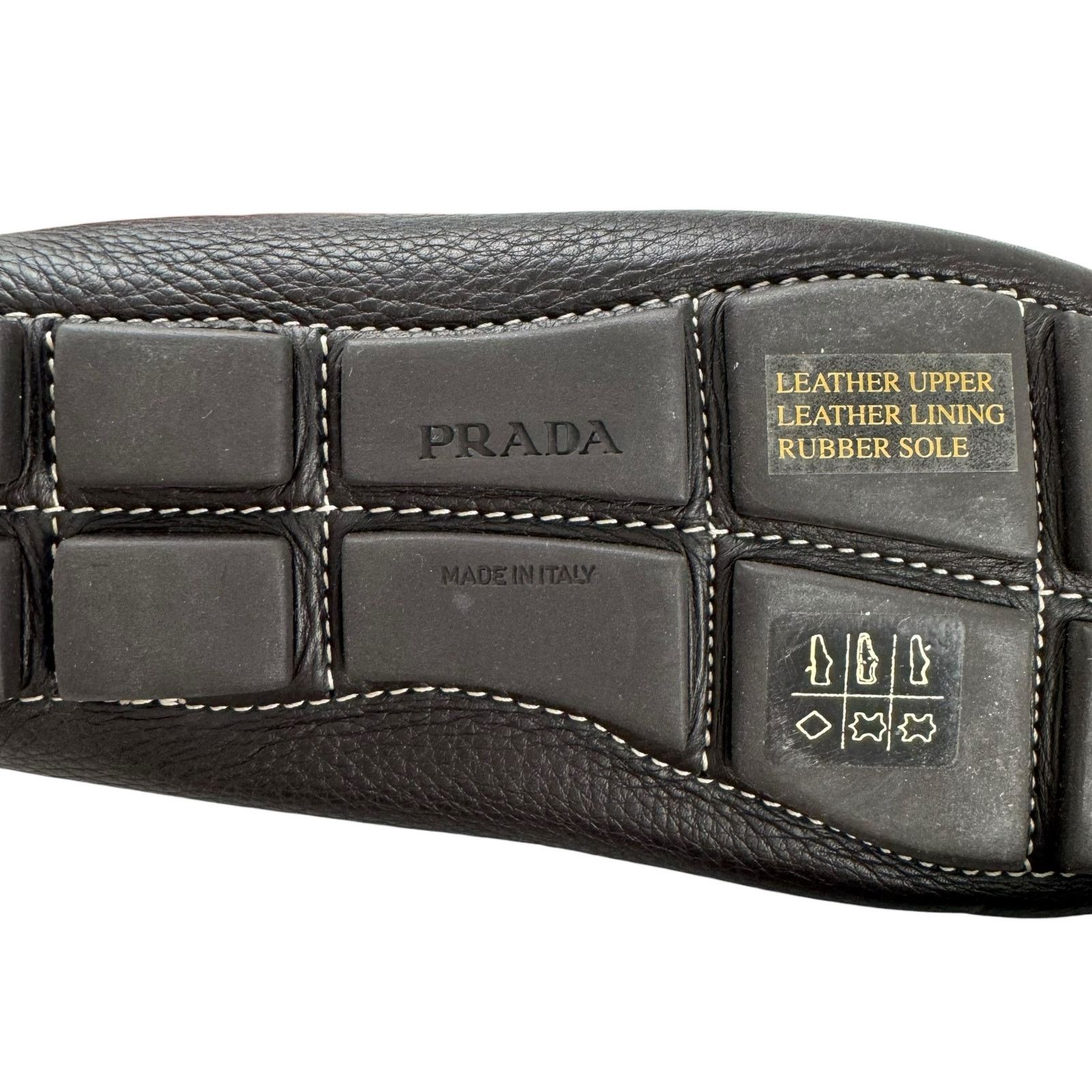 Prada Prada Brown Pebbled Leather Loafers Size US 8 / IT 38 - 10 Thumbnail