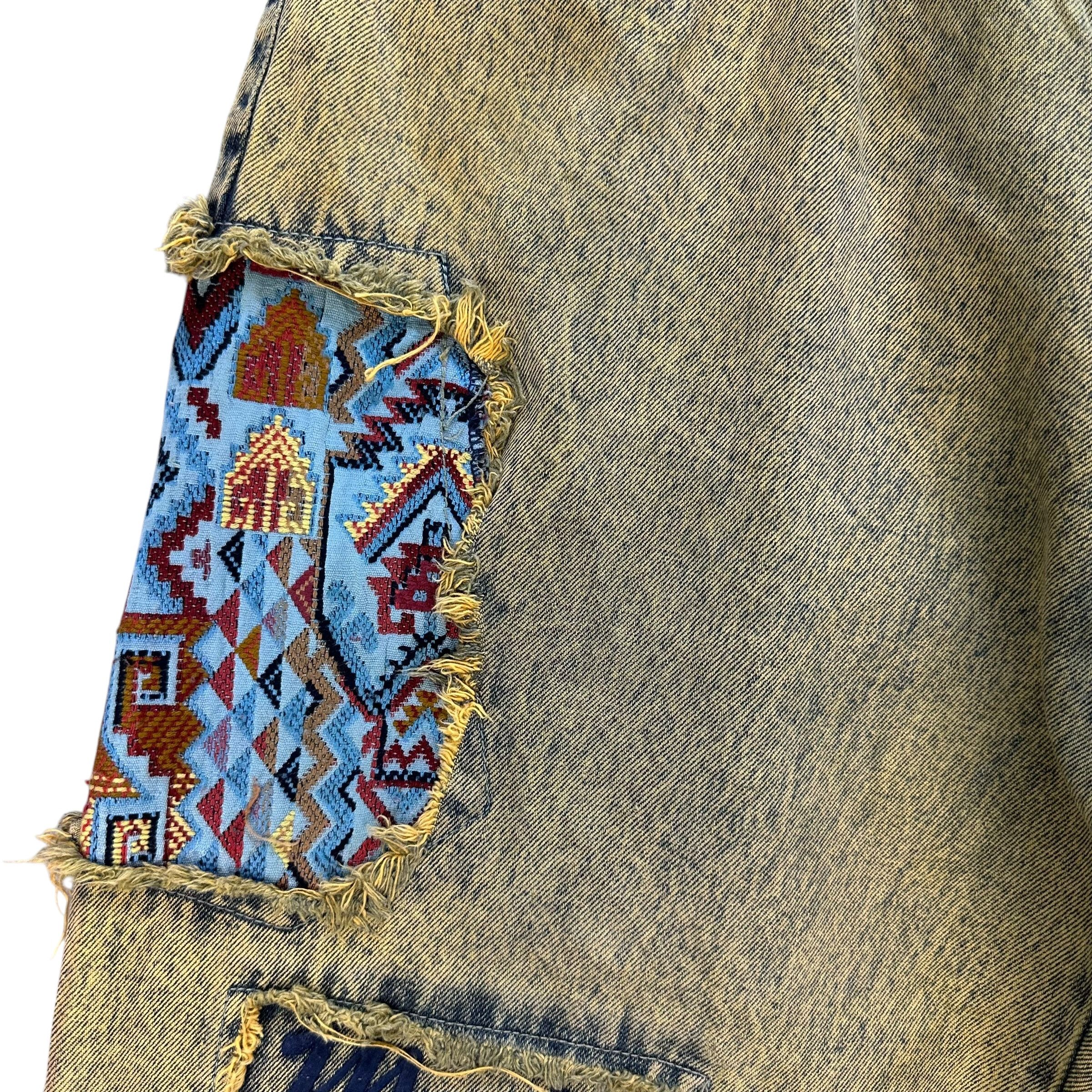 Vintage D.A.R.E by GIOVANNI Trashed Rusty Distressed Jeans #A76-1822 Size US 37 - 6 Thumbnail