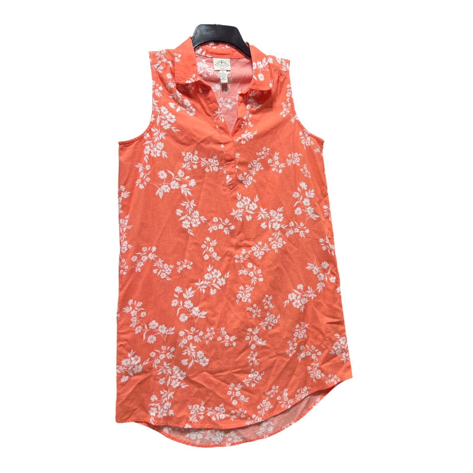 Other ST. John's Bay - Women's Loose Sleeveless Dress - Orange Flo Size M / US 6-8 / IT 42-44 - 13 Thumbnail