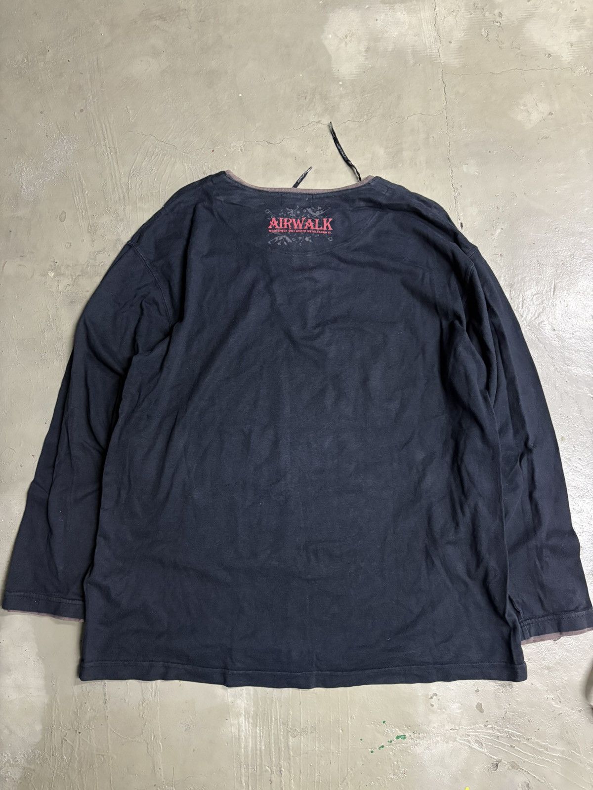 14th Addiction rare 00s japanese brand airwalk poem lace up tee Size US XL / EU 56 / 4 - 7 Thumbnail