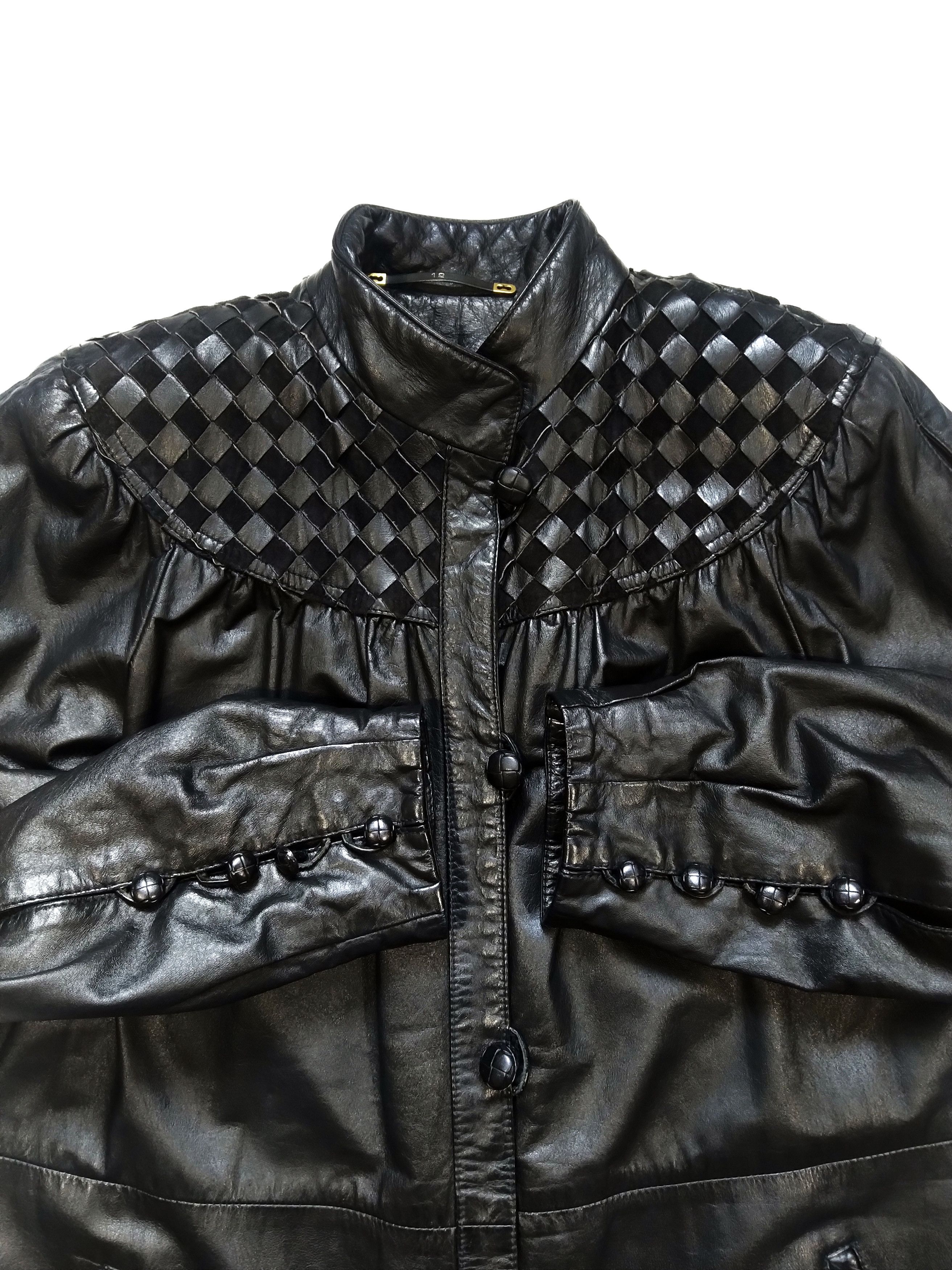 Vintage Rare vintage 90s women's black leather coat cloak Size M / US 6-8 / IT 42-44 - 7 Thumbnail