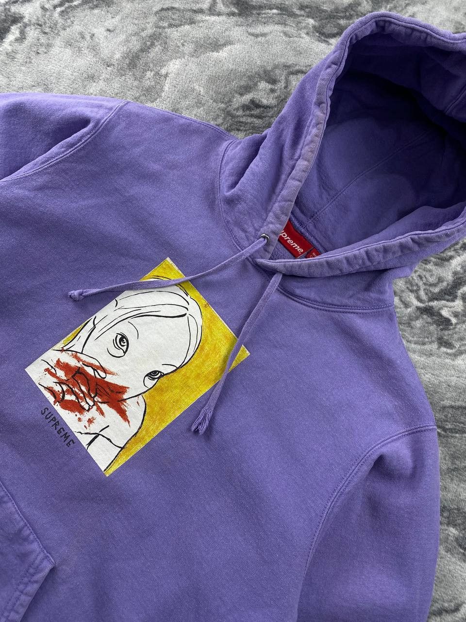 Supreme Supreme Nose Bleed Hoodie Big Logo Men Size M Purple Size US M / EU 48-50 / 2 - 2 Thumbnail