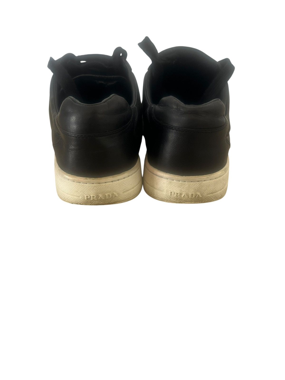 Prada Authentic Prada black leather low top sneakers Size US 7 / EU 40 - 5 Thumbnail