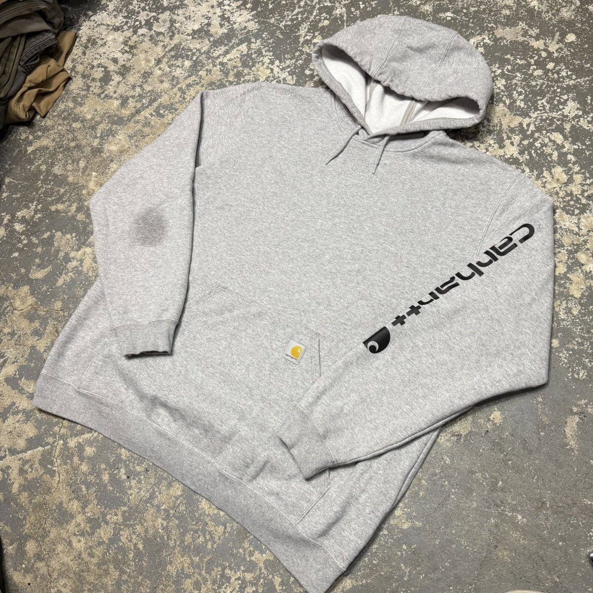 Carhartt Vintage Carhartt Grey Hoodie Sweatshirt Size US XL / EU 56 / 4 - 2 Thumbnail