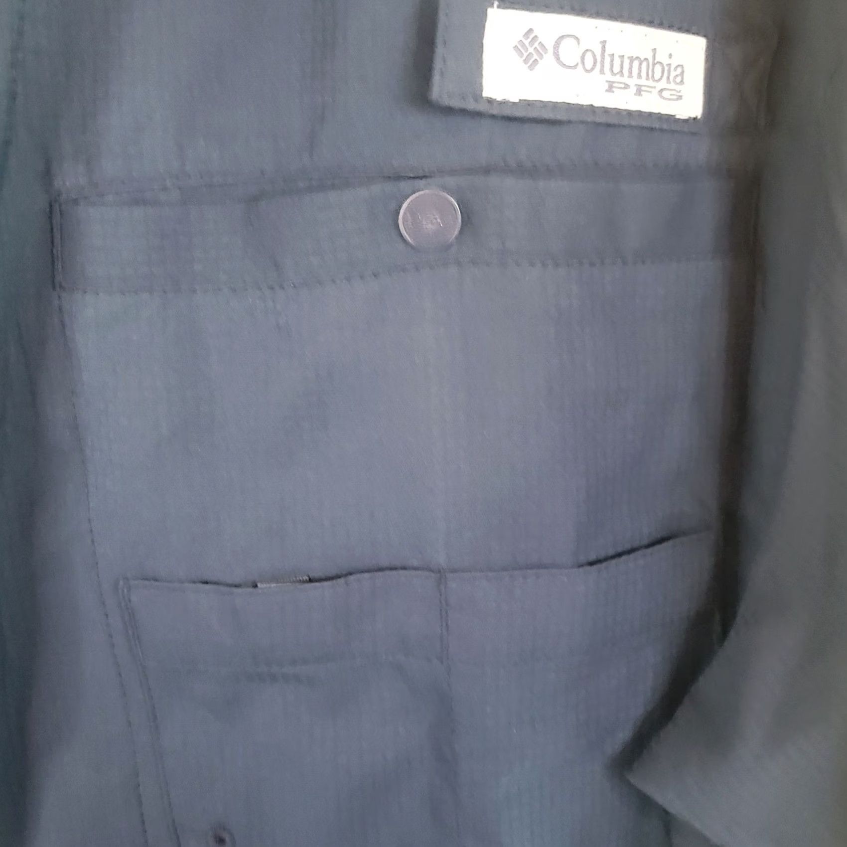 Vintage COLUMBIA PFG Citidel Bulldogs Slack Tide Camp Fishing Shirt Navy SS Men M Vented Size US M / EU 48-50 / 2 - 7 Thumbnail