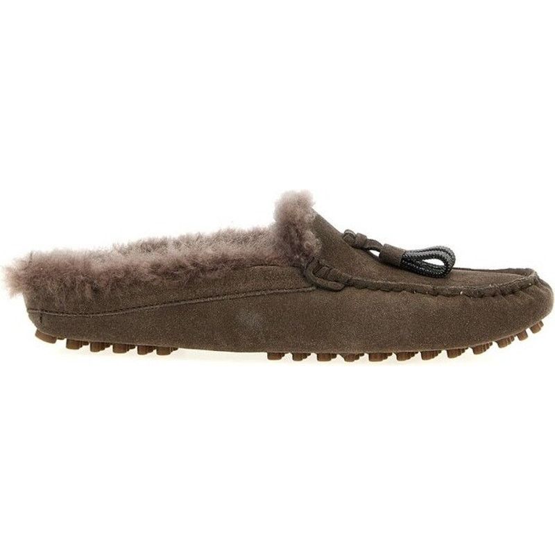 Brunello Cucinelli Brunello Cucinelli Monili Shearling Mule Dark Brown 35 Size US 5 / IT 35 - 2 Thumbnail