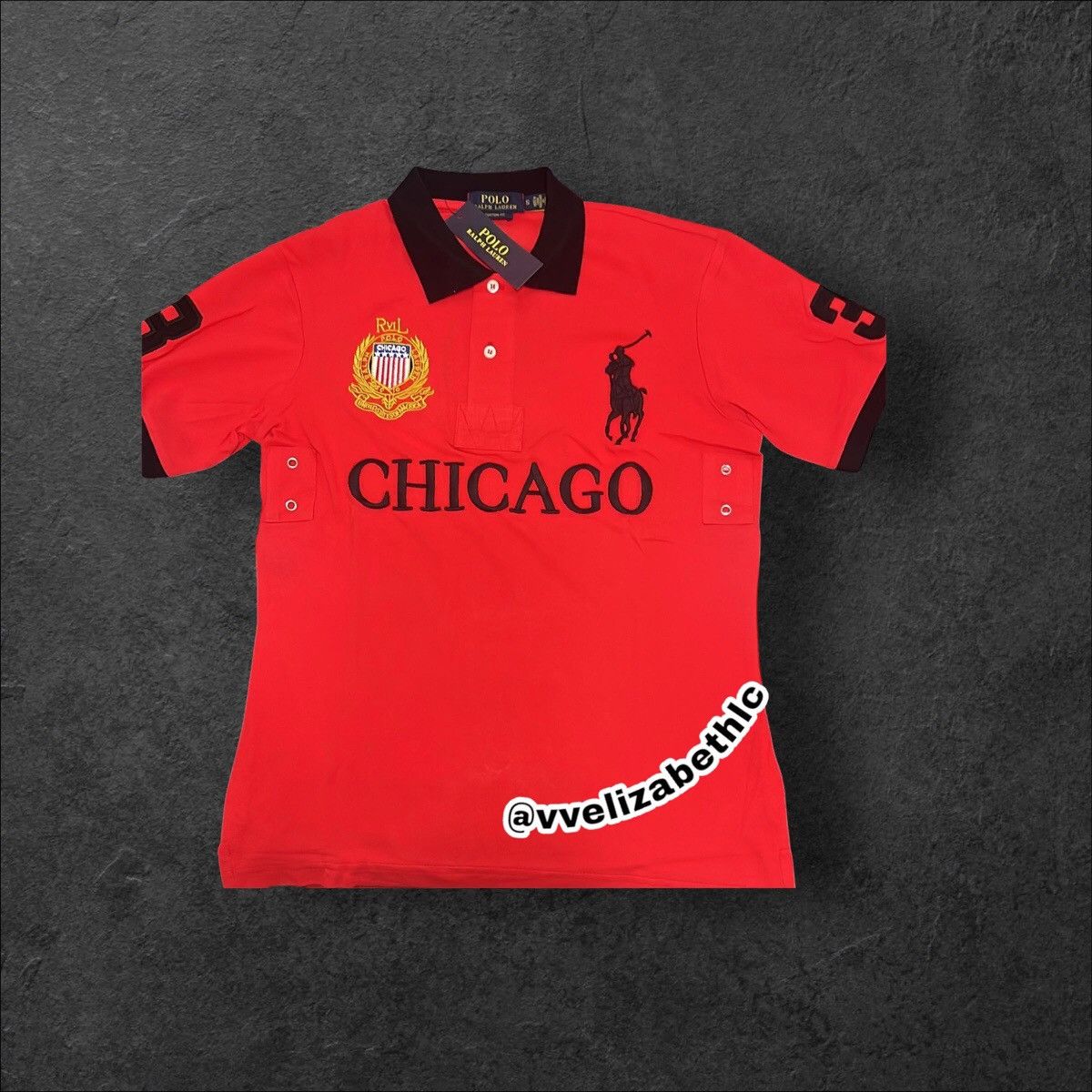 polo ralph lauren CHICAGO XXL赤 POLO RALPH LAUREN Chicago Cubs Shirt MLB Red Size XXL 2X