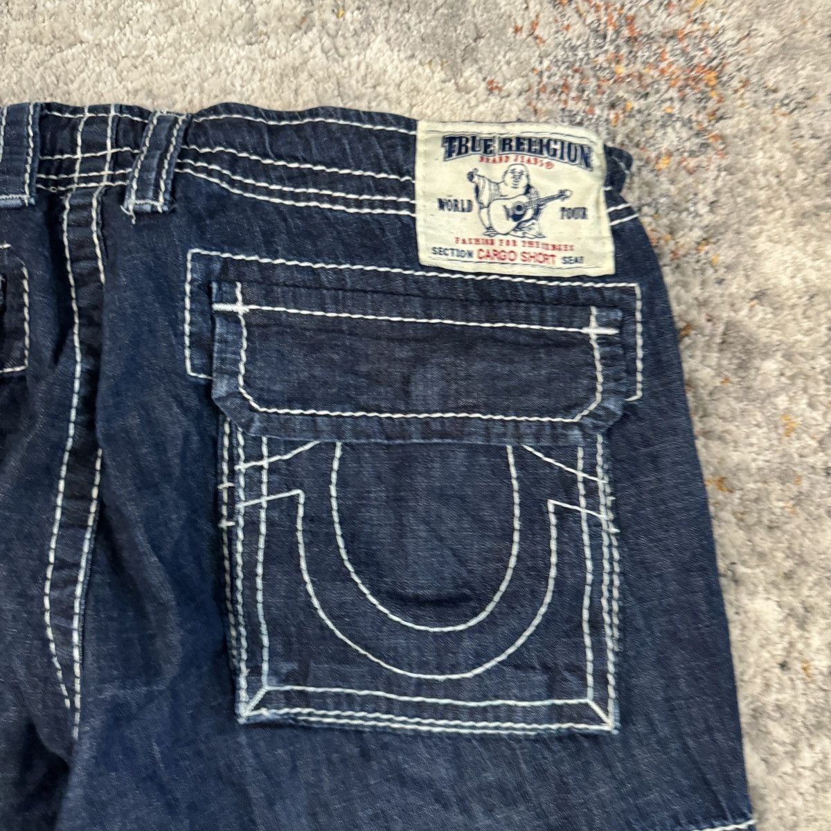 True Religion × Vintage Crazy Vintage y2k True Religion baggy wide leg cargo shorts Size US 40 / EU 56 - 4 Thumbnail
