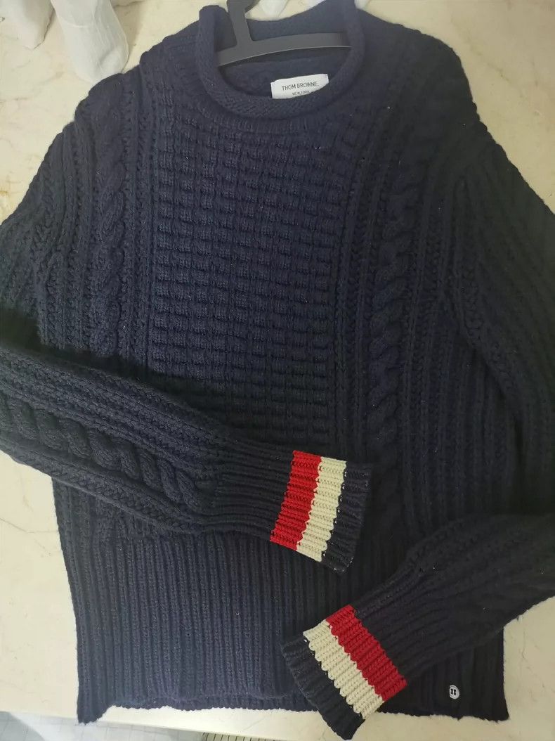 Thom Browne Thom Browne Knit Sweater with Split Hem - dmc Size US M / EU 48-50 / 2 - 1 Thumbnail
