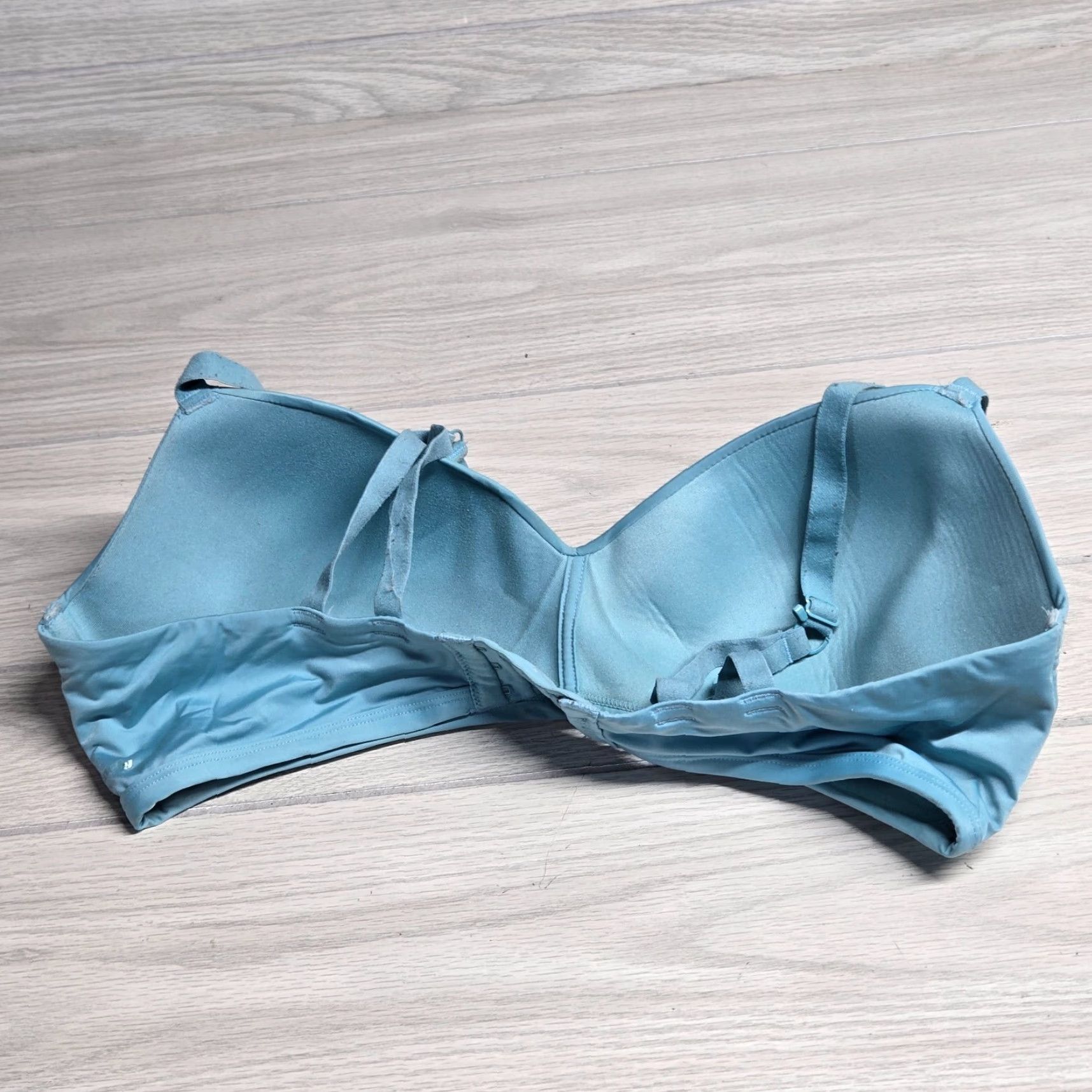 Vintage Kindly Yours Bra Women 38D Blue Lined Wireless Size ONE SIZE - 2 Thumbnail