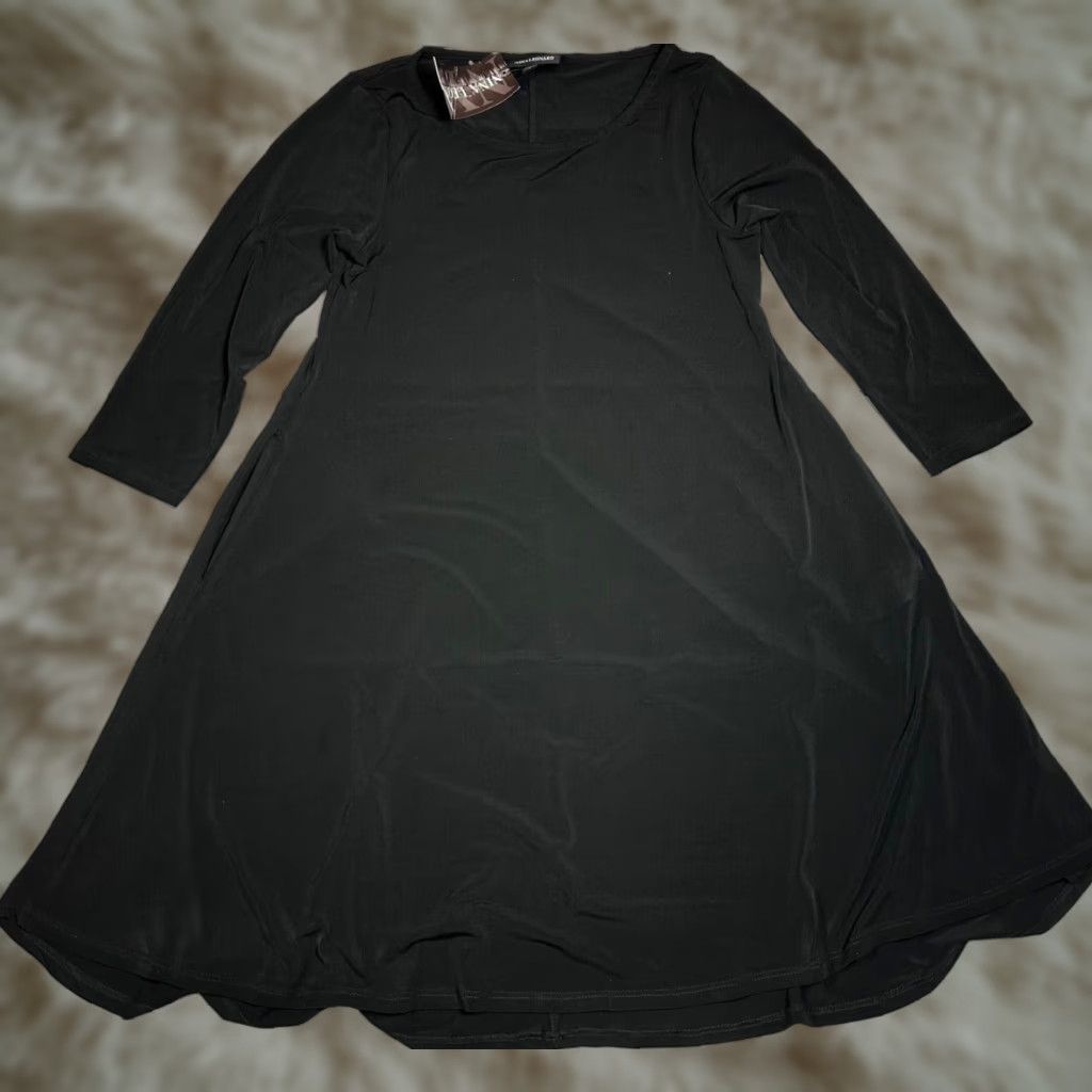 Vintage Nina Leonard Dress Knee Length Fit & Flare Black Size S Women Ladies Short Sleeve Not applicable? Size S / US 4 / IT 40 - 1 Thumbnail