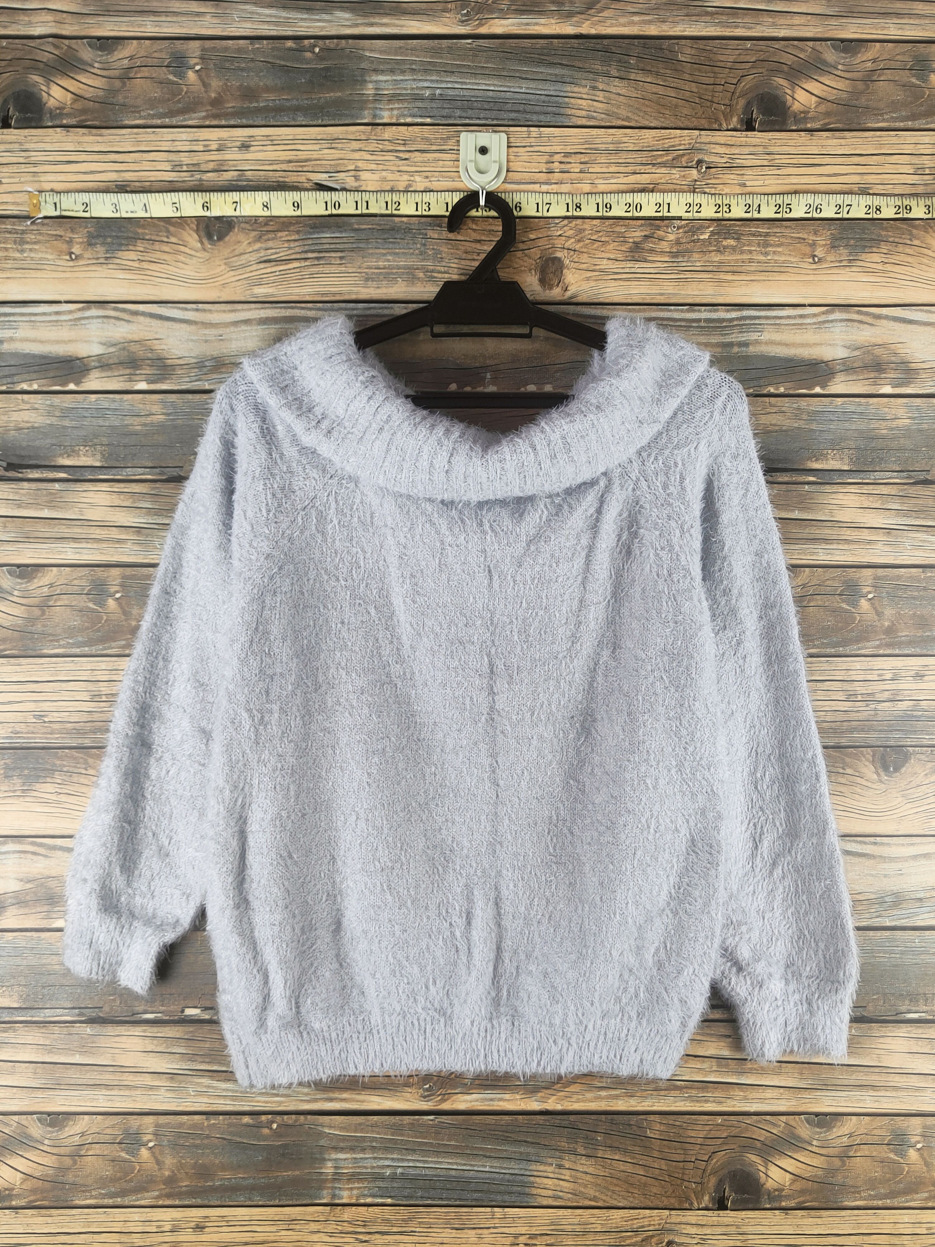 Japanese Brand DL Holiday Holic Light Blue Fur Mohair Knitwear #46-505 Size S / US 4 / IT 40 - 7 Thumbnail