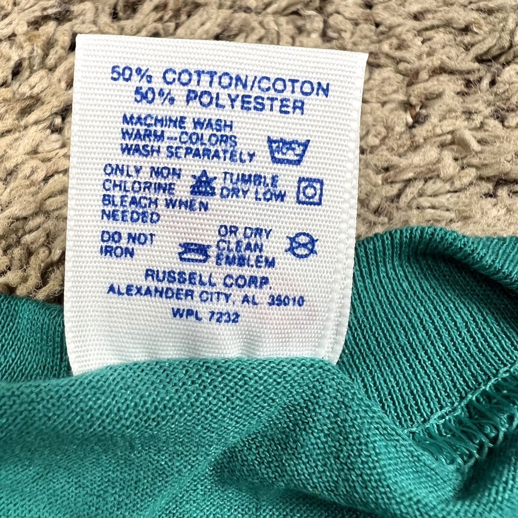 Jerzees VINTAGE Jerzees T-Shirt Green 90s Single Stitch Adult XL Made in USA 50/50 Green Size US XL / EU 56 / 4 - 6 Thumbnail