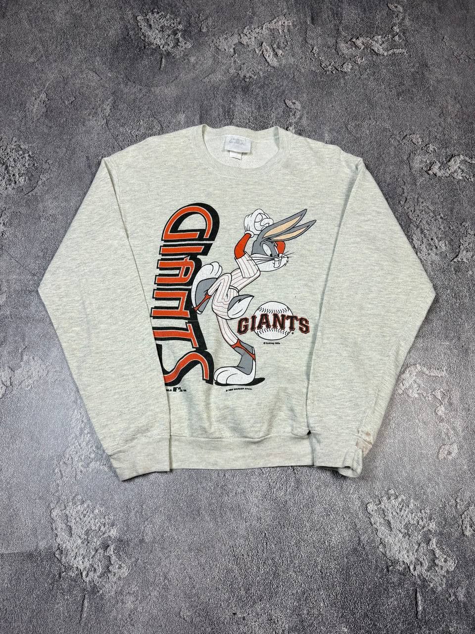 Nutmeg Vintage 90s Looney Tunes MLB Giant USA Retro Sweatshirt Size US M / EU 48-50 / 2 - 1 Thumbnail