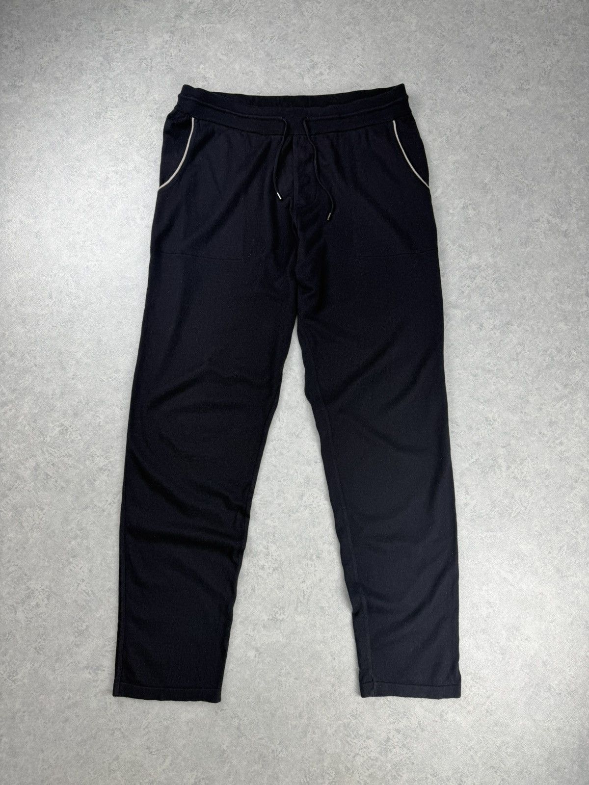 Loro Piana Loro Piana Cashmere Cotton Sweatpants Navy Size 3XL Size US 38 / EU 54 - 2 Thumbnail