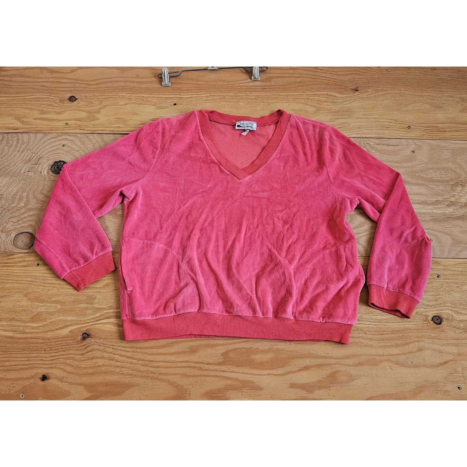 Other Terry Cloth Shirt, Lunada Bay, Womens Sz L Pink 1980s Size L / US 10 / IT 46 - 1 Thumbnail
