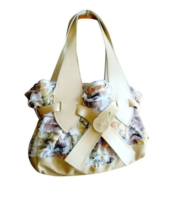 image of Vintage Made In Italy Handbag Ripani Cream Beige Luxury Unique, Women's