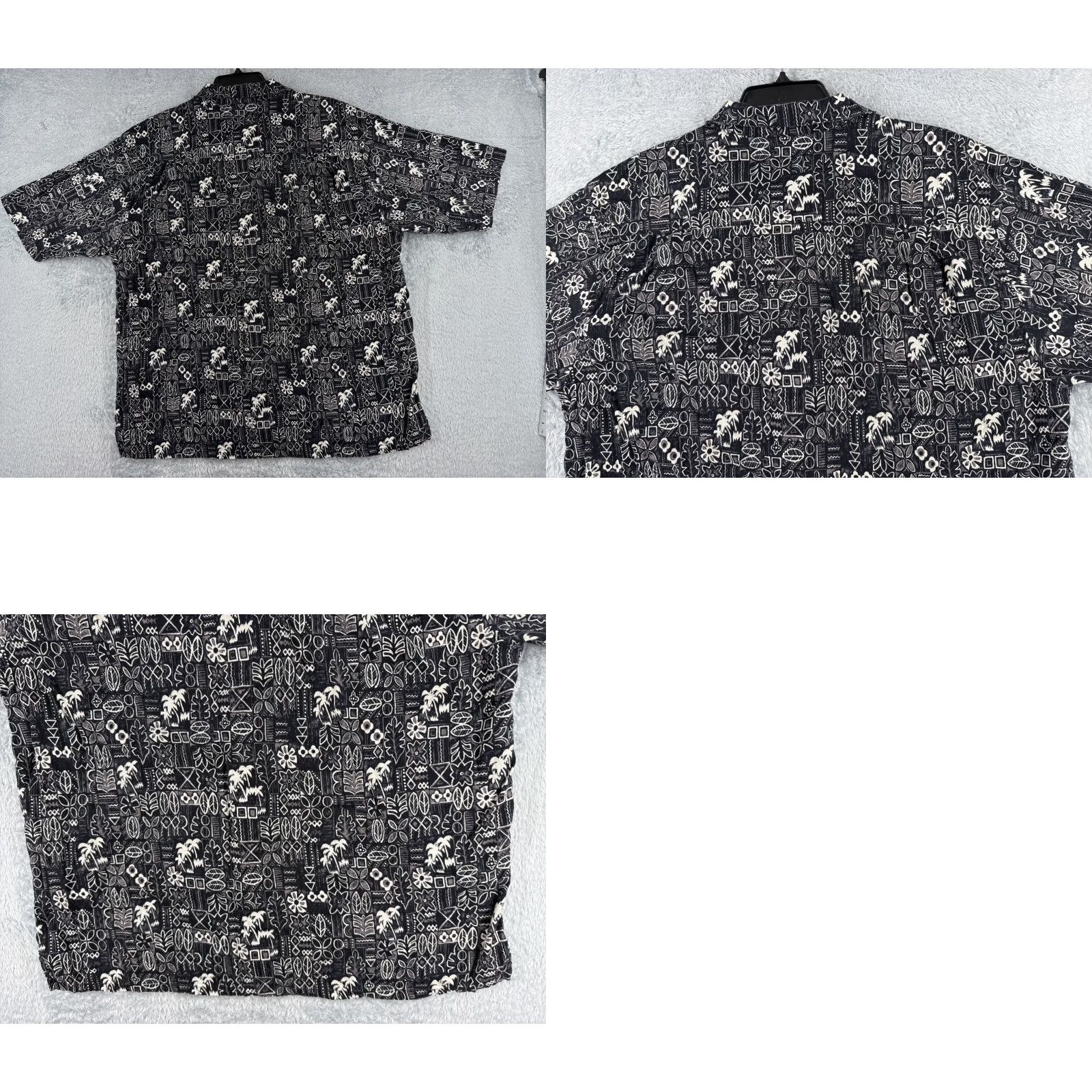 Ocean Pacific Ocean Pacific Shirt Men 2XL Black Hawaiian Floral Pattern Rayon Blend Short Sleeve Button-Up Casual Beach Vacation Surf Aloha Men Size US XXL / EU 58 / 5 - 9 Thumbnail