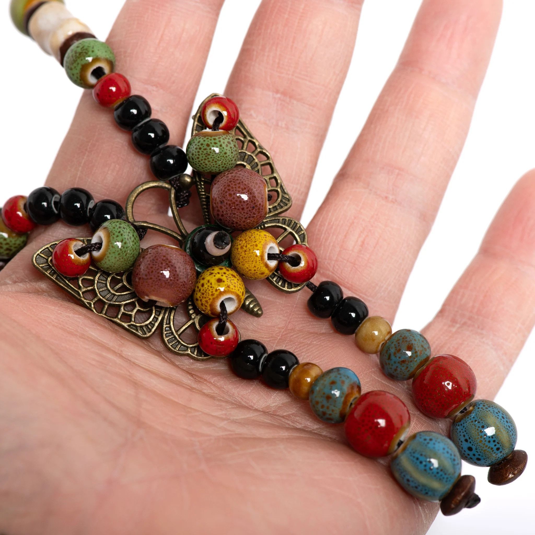 Handmade Vintage Butterfly Pendant Necklace Handmade Gift For Her Size ONE SIZE - 4 Thumbnail