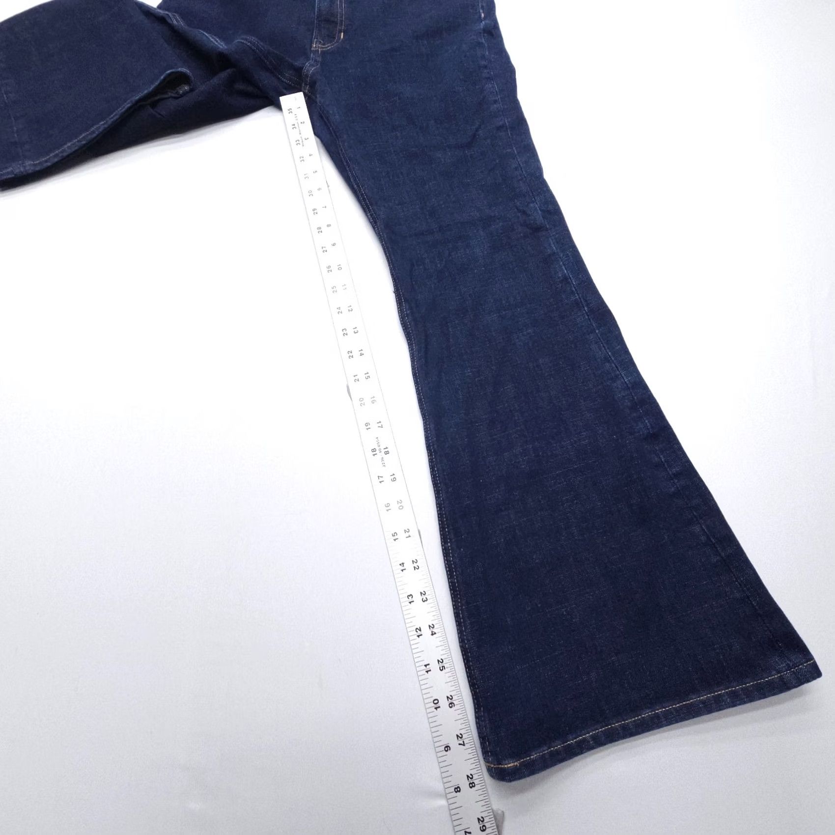 J.Crew J. Crew Jeans Womens 30P Dark Wash Stretch Denim Bohemian Flared 5-Pocket Belt Loops Size 30" / US 8 / IT 44 - 6 Thumbnail