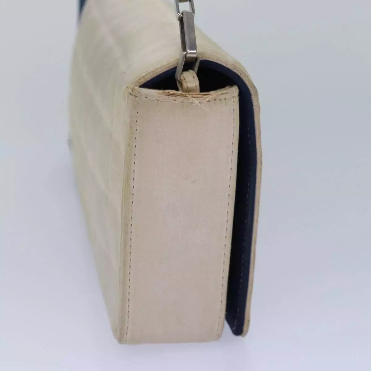 Chanel CHANEL Choco Bar Chain Hand Bag Satin Beige Size ONE SIZE - 16 Thumbnail