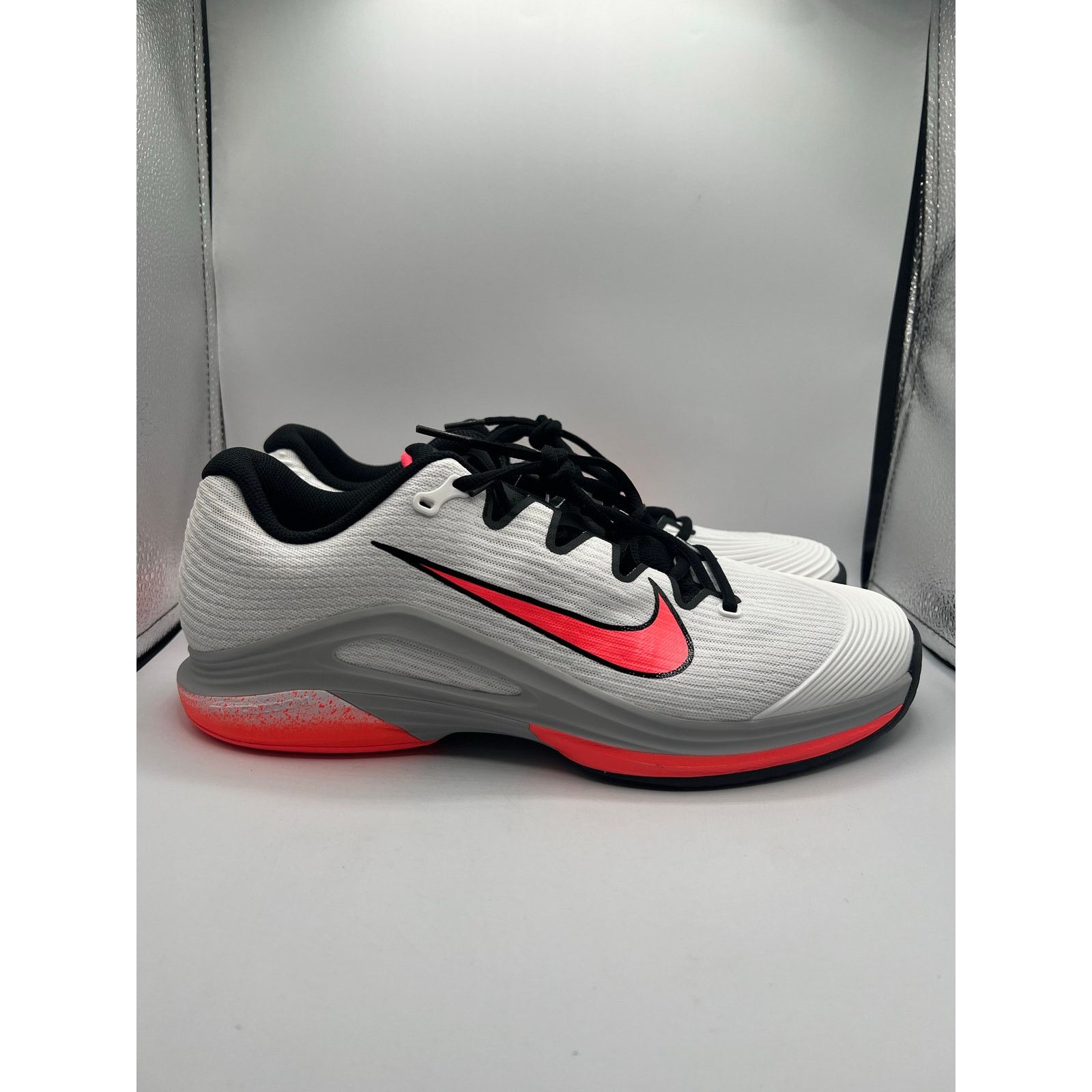 Nike Nike Vapor 12 “White/Wolf Grey/Hot Lava” size 10.5 men’s Size US 10.5 / EU 43-44 - 3 Thumbnail