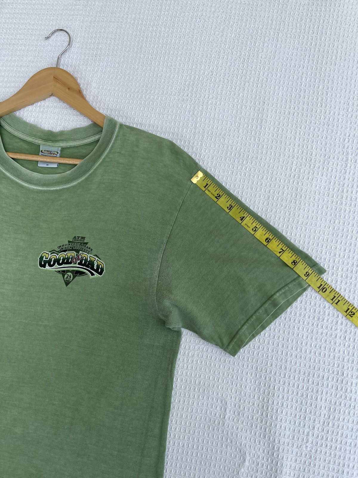 Vintage Last Drop🔥Rare🔥Vtg CRAZY SHIRT Money Dyed 24 Seven T Shirt Size US L / EU 52-54 / 3 - 12 Thumbnail